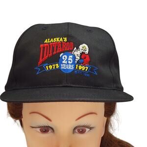 Vintage ALASKA'S IDITAROD 25 Years 1973-1997 Snapback Baseball Outdoor Cap USA